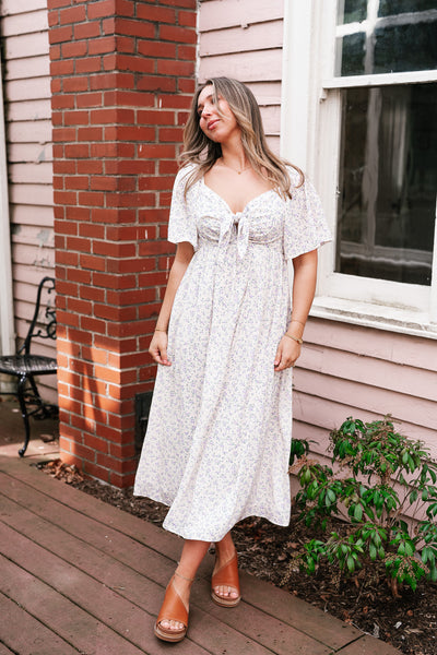 Kalista Floral Tie Front Maxi Dress