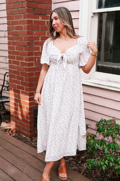 Kalista Floral Tie Front Maxi Dress