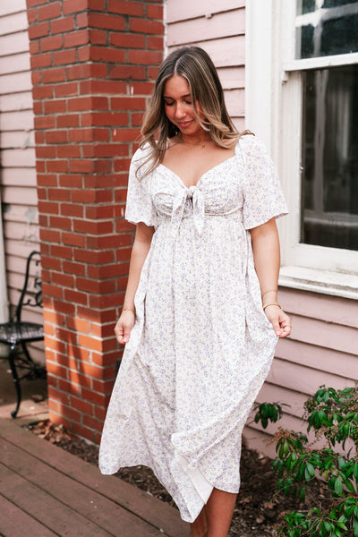 Kalista Floral Tie Front Maxi Dress