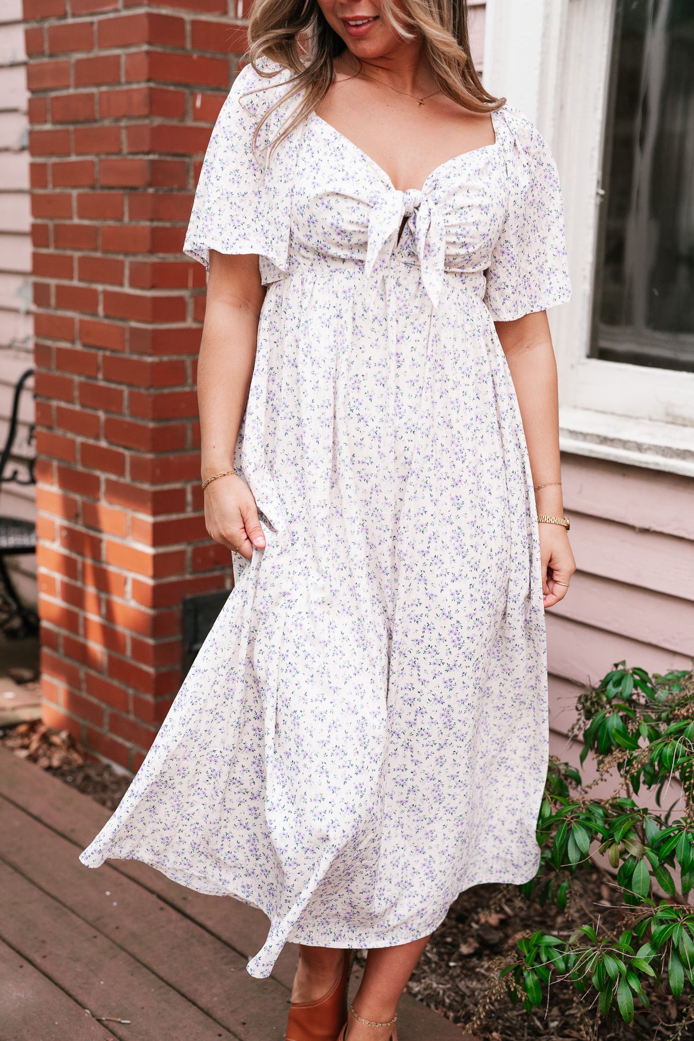 Kalista Floral Tie Front Maxi Dress