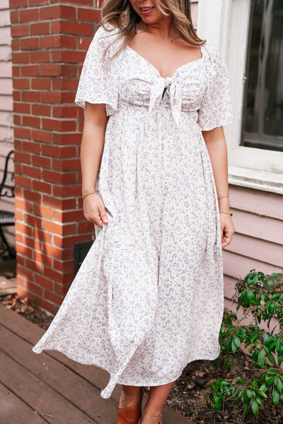 Kalista Floral Tie Front Maxi Dress