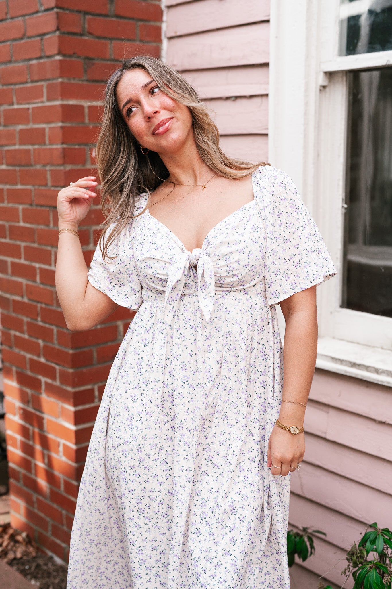Kalista Floral Tie Front Maxi Dress