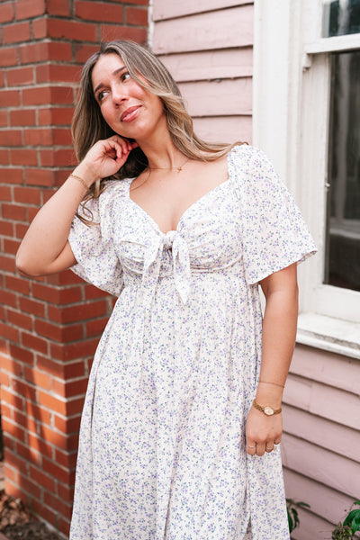 Kalista Floral Tie Front Maxi Dress