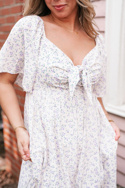 Kalista Floral Tie Front Maxi Dress