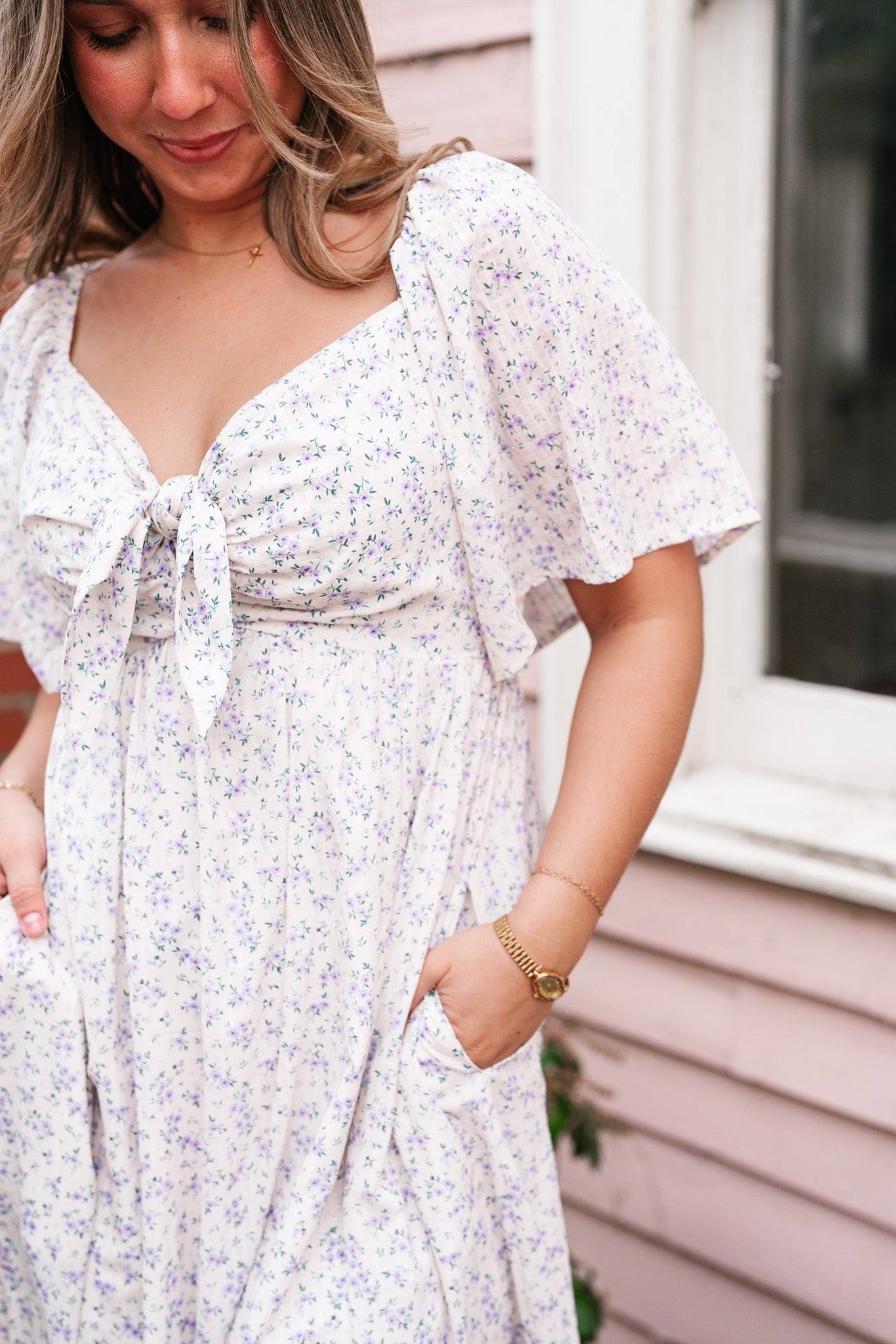 Kalista Floral Tie Front Maxi Dress
