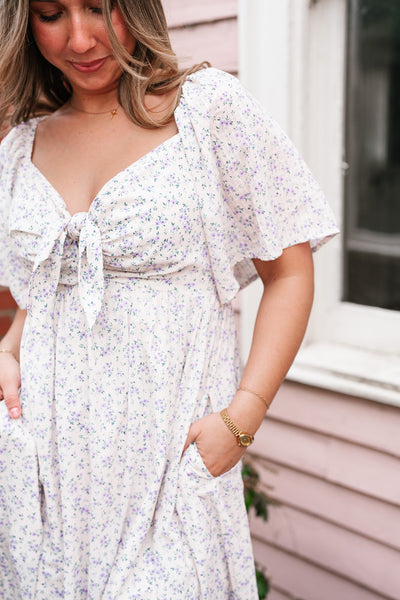 Kalista Floral Tie Front Maxi Dress