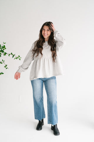 Heathered Haven Peplum Top