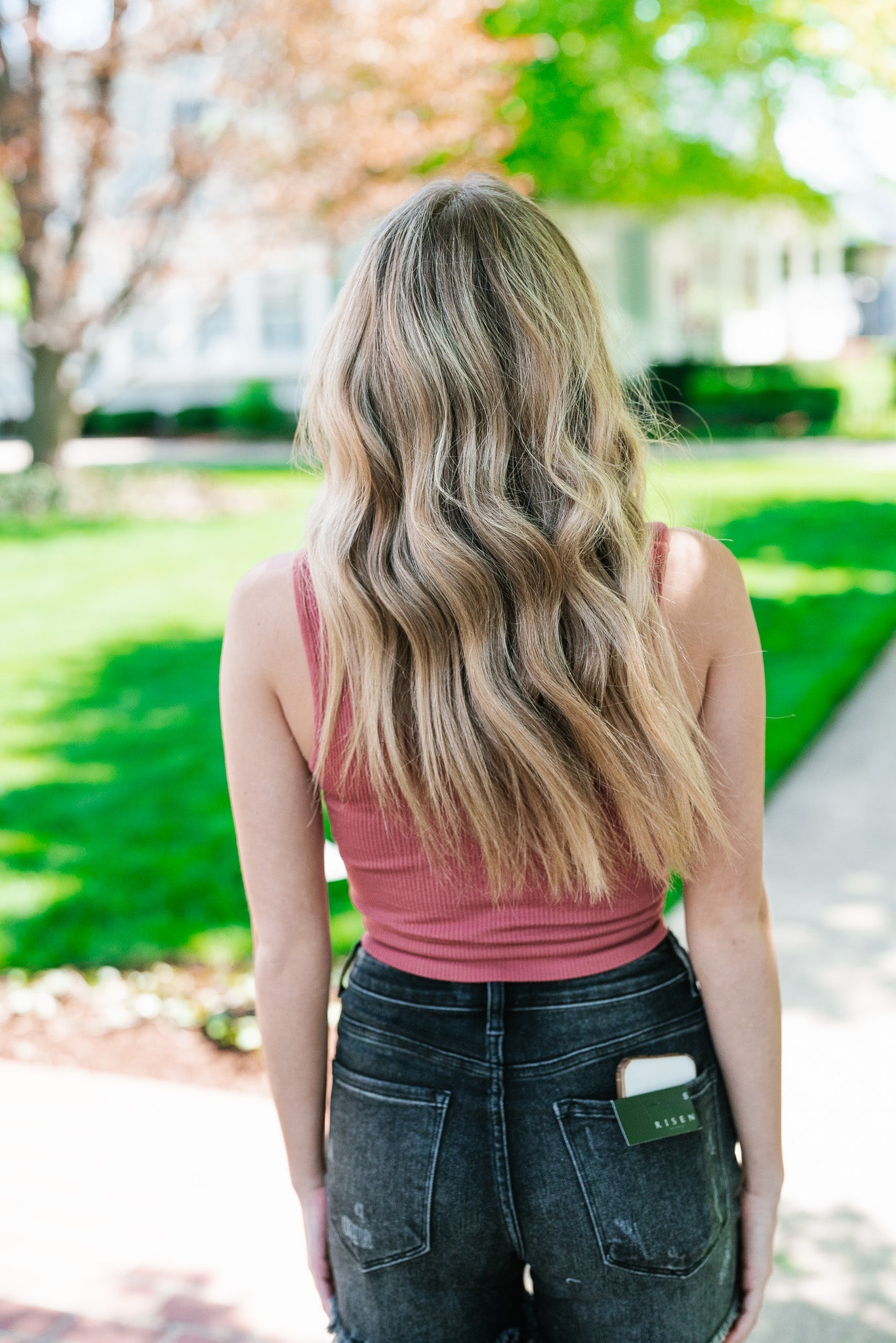 Lazy Day Ribbed Tank - Ruby