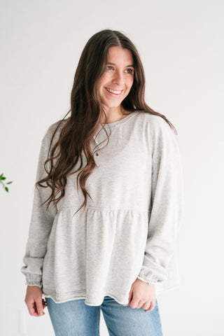 Heathered Haven Peplum Top