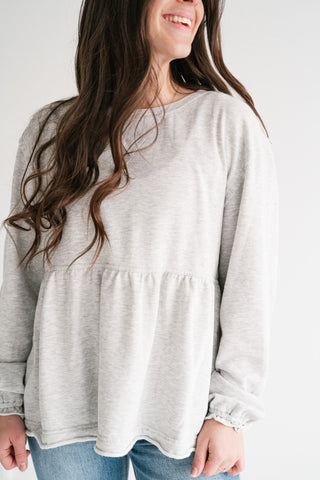 Heathered Haven Peplum Top