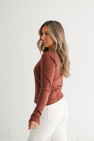 Spicewood Ribbed Knit Button-Up Cardigan