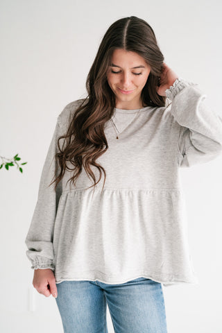 Heathered Haven Peplum Top