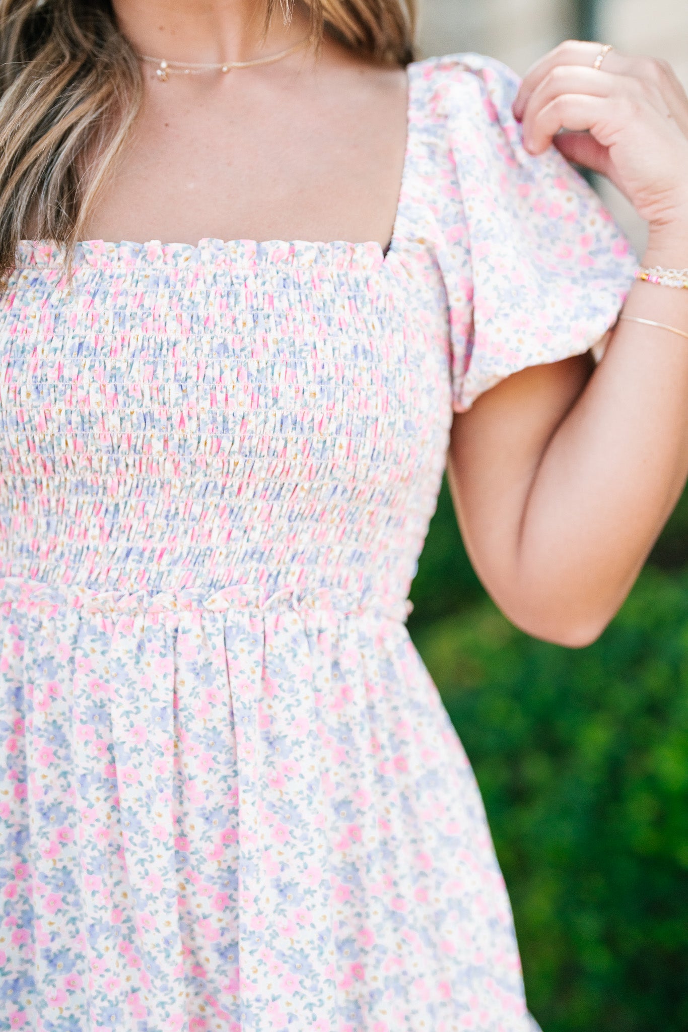 In Full Bloom Floral Puff Sleeve Maxi Dress