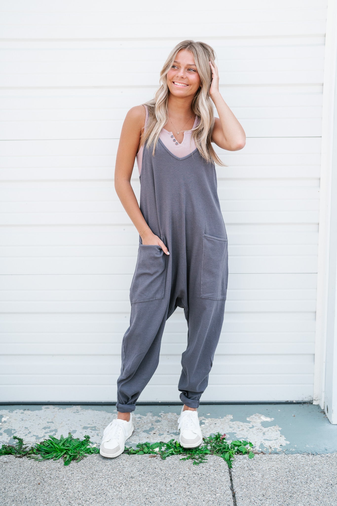 Flying Free Jumpsuit - Charcoal