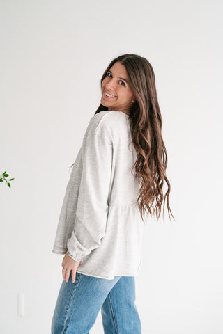 Heathered Haven Peplum Top