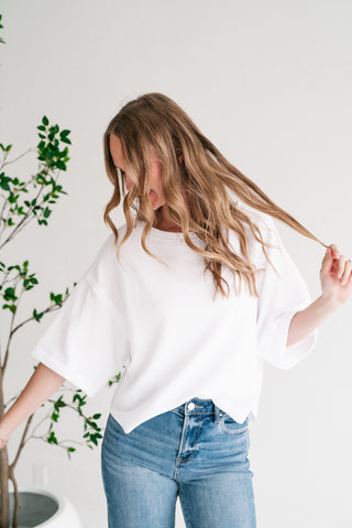 Birchwood Waffle Knit Top - White