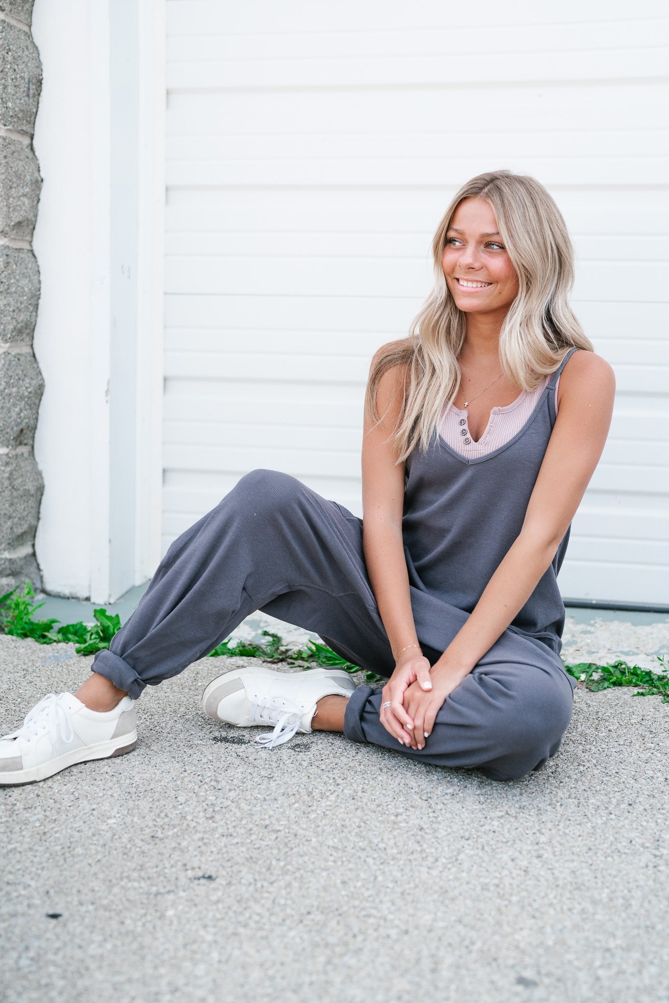 Flying Free Jumpsuit - Charcoal