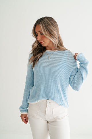 Coastal Breeze Contrast Sweater