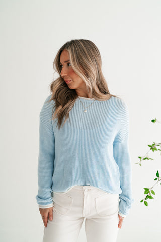 Coastal Breeze Contrast Sweater