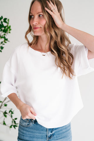 Birchwood Waffle Knit Top - White