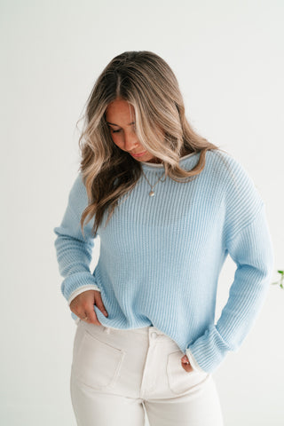 Coastal Breeze Contrast Sweater