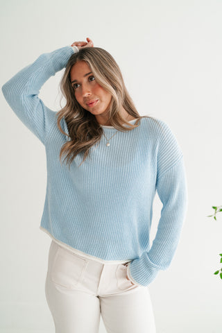 Coastal Breeze Contrast Sweater