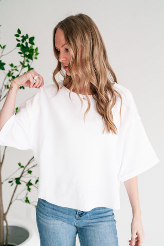 Birchwood Waffle Knit Top - White