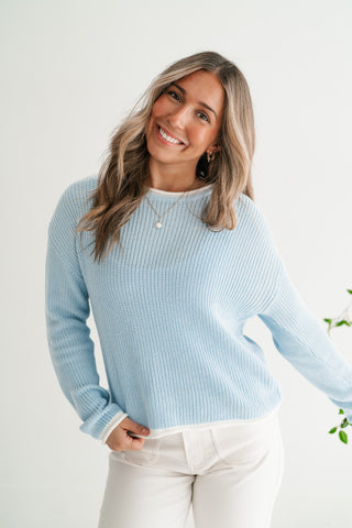 Coastal Breeze Contrast Sweater
