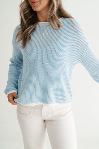 Coastal Breeze Contrast Sweater