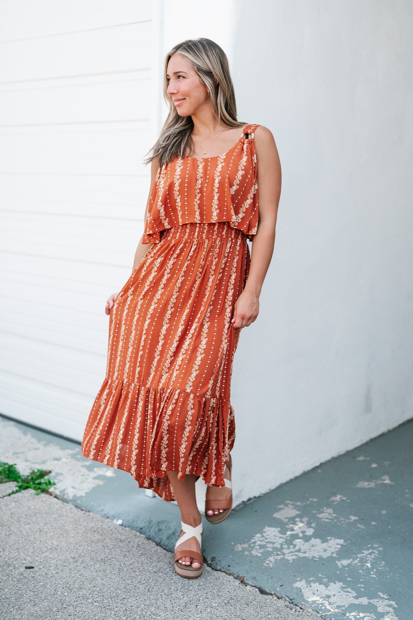 Golden Hour Wide Strap Maxi Dress