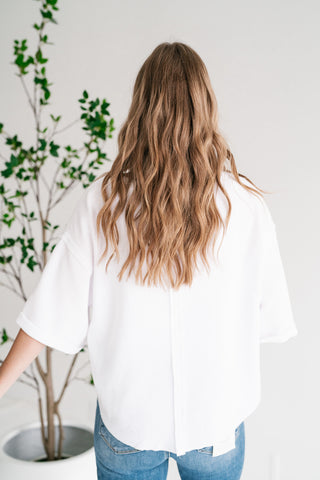 Birchwood Waffle Knit Top - White