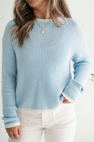 Coastal Breeze Contrast Sweater