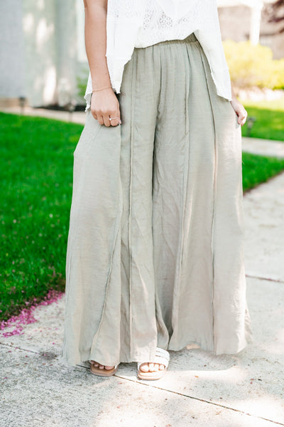 Just Coasting Wide Leg Flowy Pants