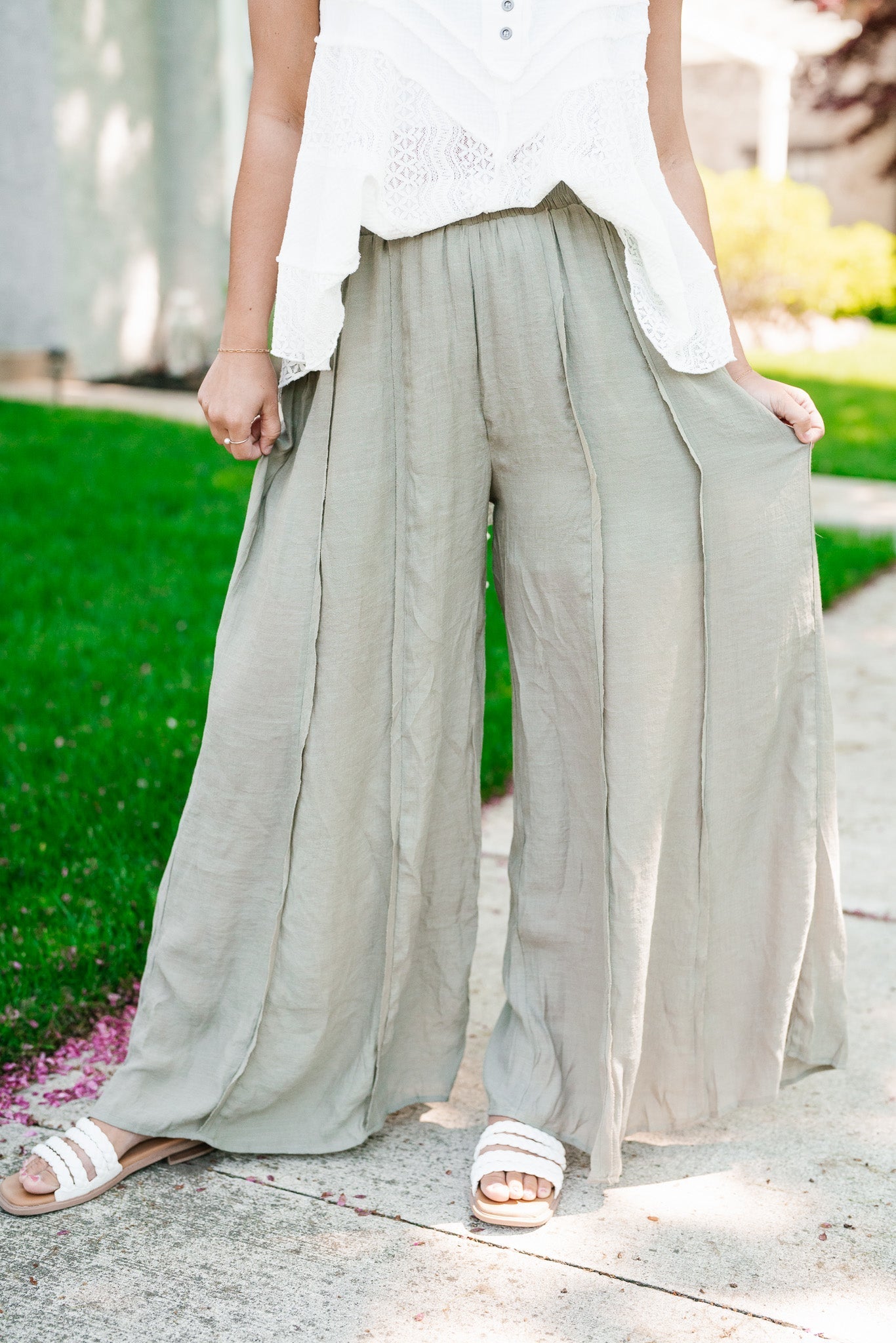 Just Coasting Wide Leg Flowy Pants
