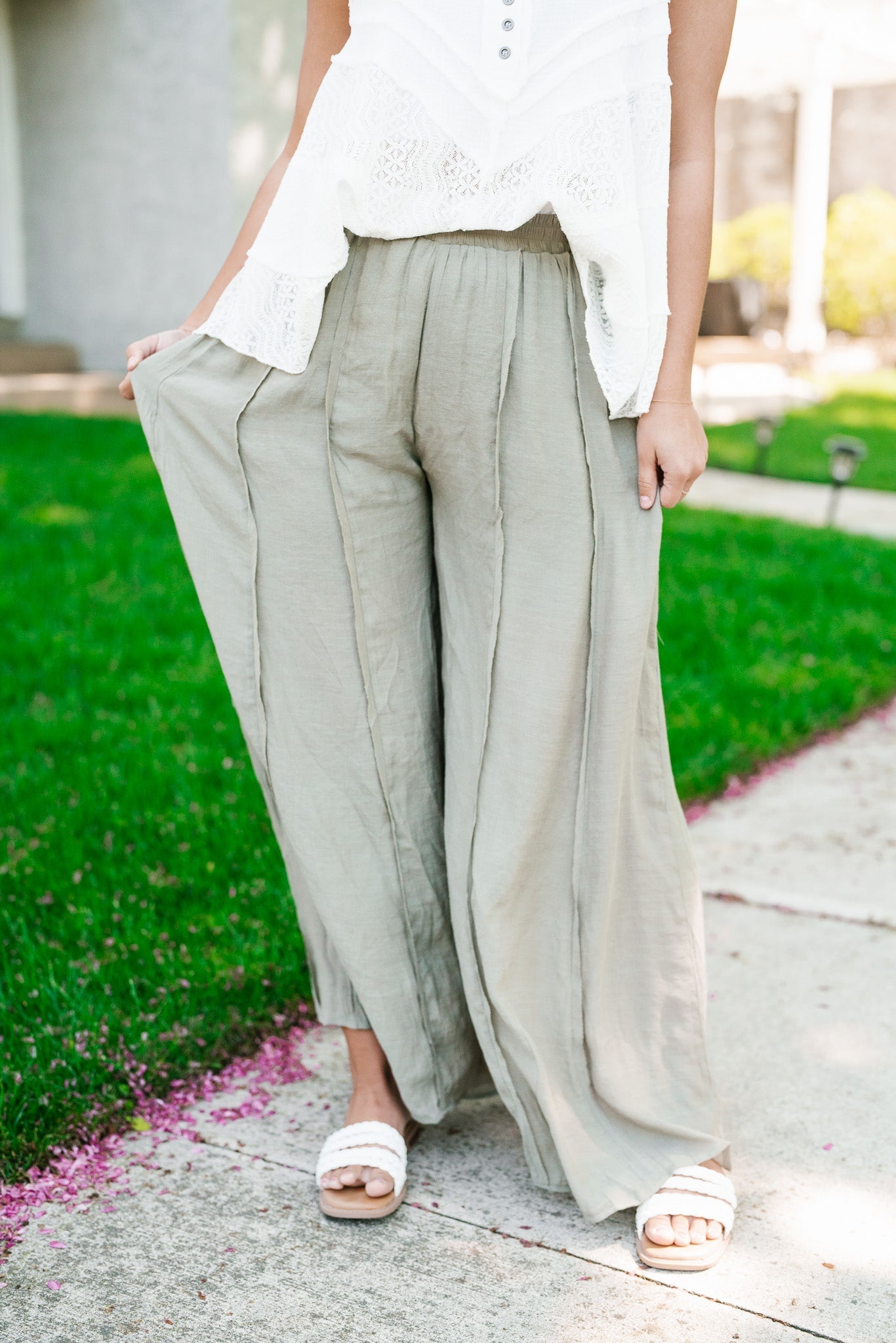 Just Coasting Wide Leg Flowy Pants