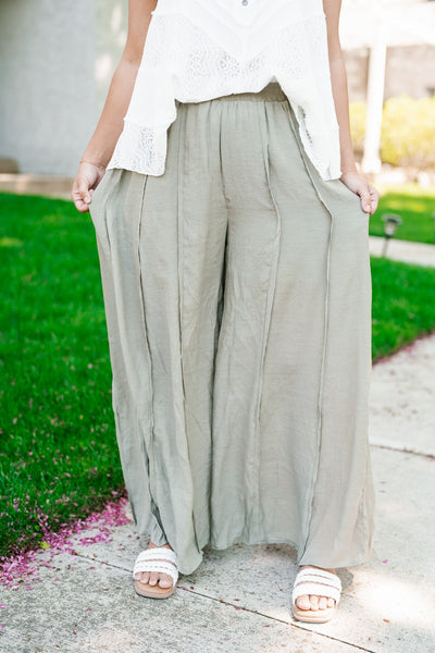 Just Coasting Wide Leg Flowy Pants
