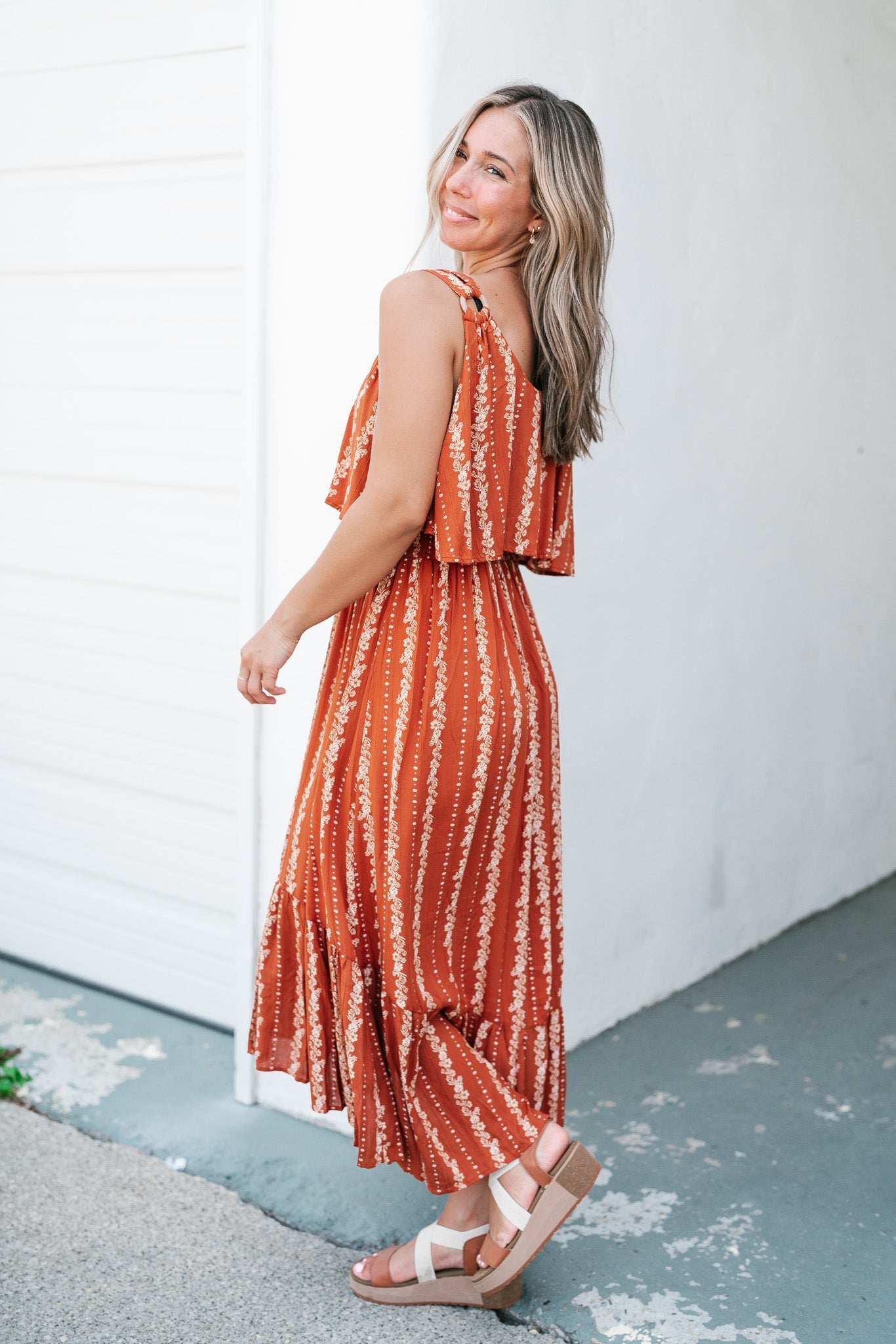 Golden Hour Wide Strap Maxi Dress