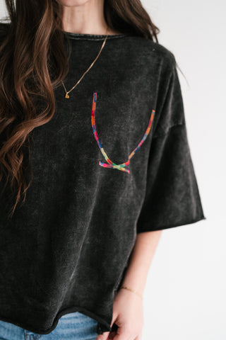 Weekend Fade Rainbow Stitch Tee