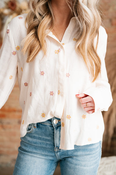 Make You Mine Floral Button Down