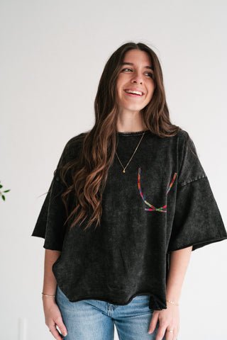 Weekend Fade Rainbow Stitch Tee