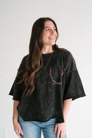 Weekend Fade Rainbow Stitch Tee