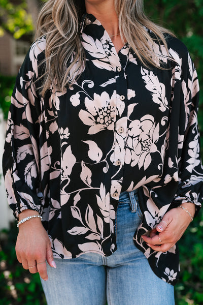 Love and Luxe Bubble Sleeve Floral Top