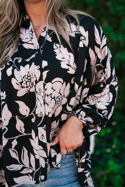 Love and Luxe Bubble Sleeve Floral Top