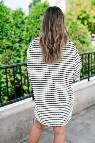 The Stripe Is Right Textured Dress