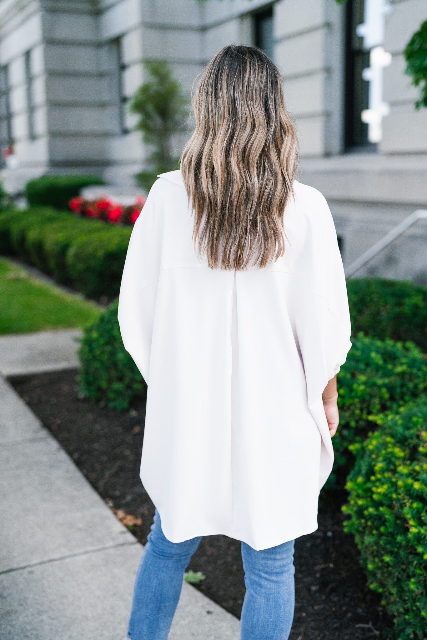 Out And About Oversized Button Up Top