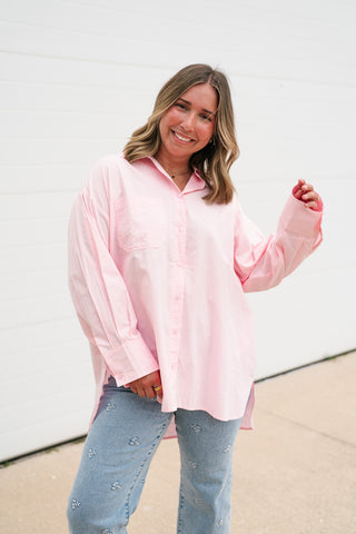 Petal Poetry Button Front Top