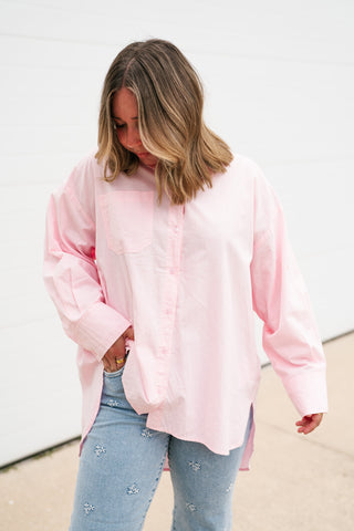 Petal Poetry Button Front Top