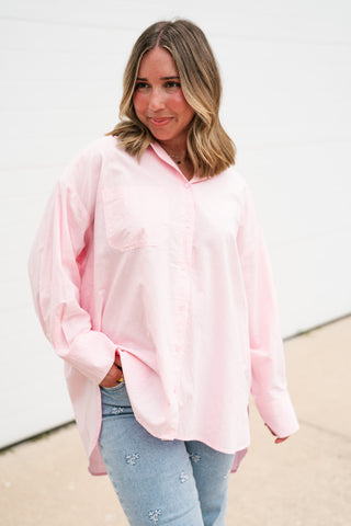 Petal Poetry Button Front Top
