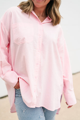 Petal Poetry Button Front Top