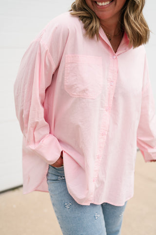 Petal Poetry Button Front Top